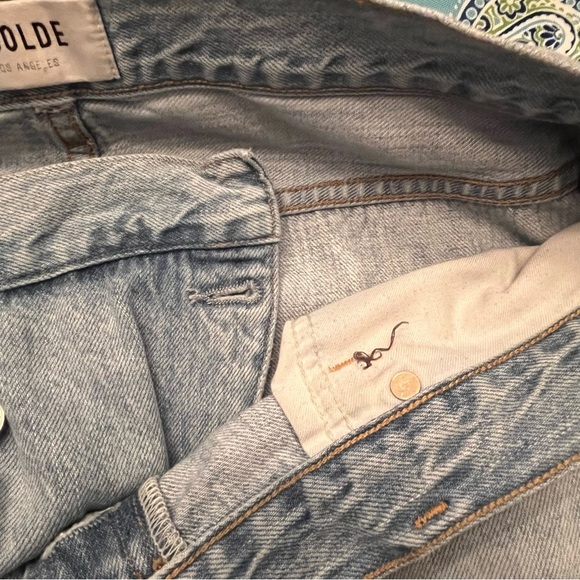 REVOLVE Agolde Criss Cross Upsized Straight Leg Button Fly Jeans Women's Size 30 - Picture 9 of 9
